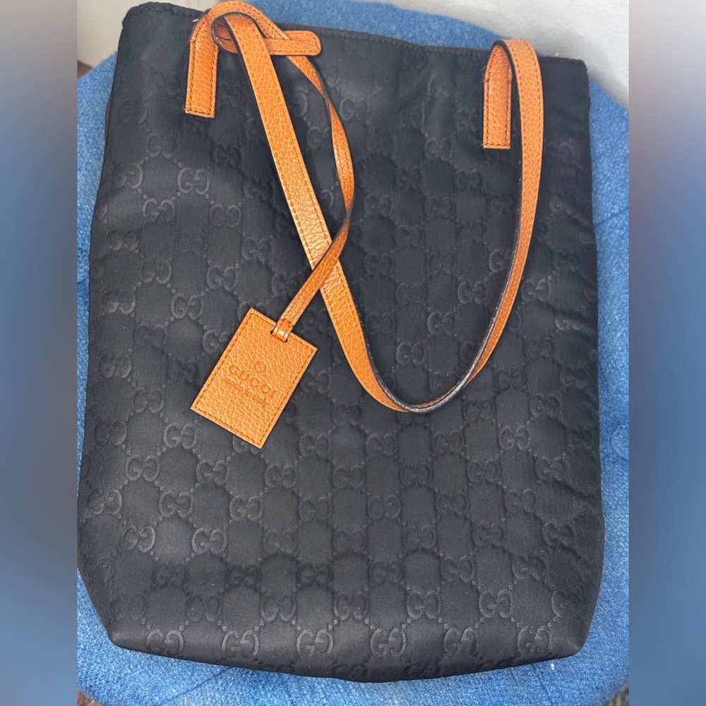 Gucci GG Guccissima tote with Brown Leather Straps and Tag - Picture 13 of 17